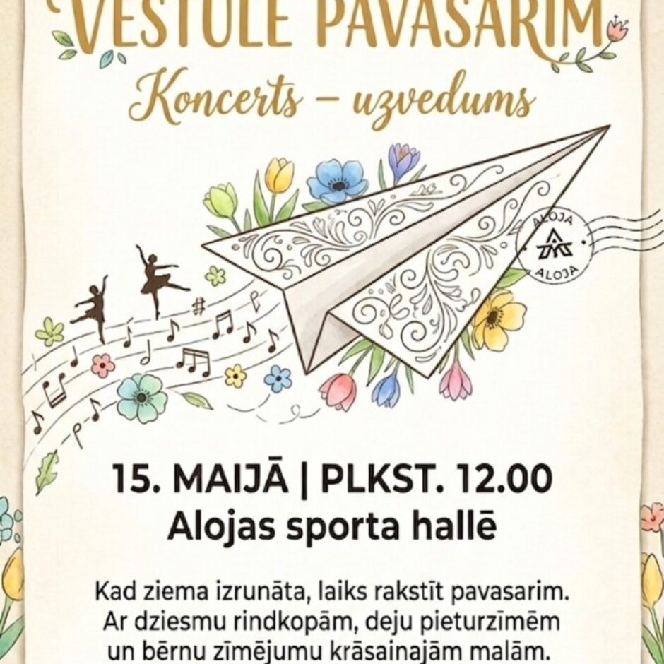 Pasākuma plakāts ar virsrakstu 