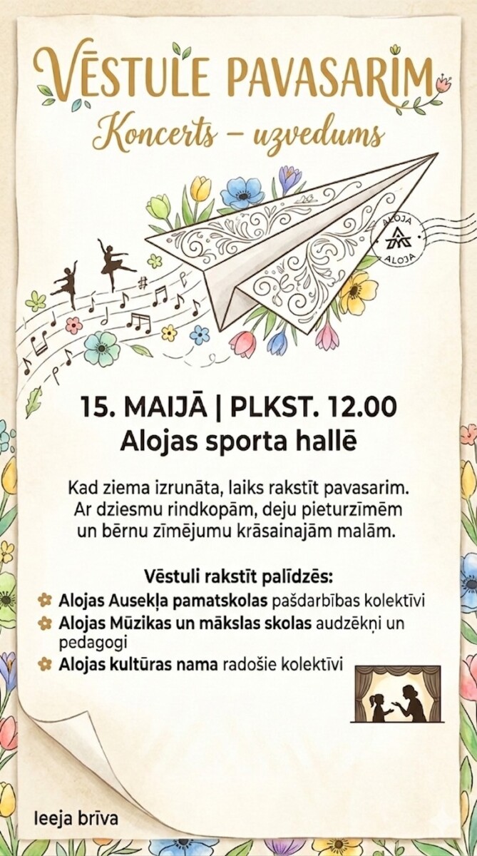 Pasākuma plakāts ar virsrakstu 